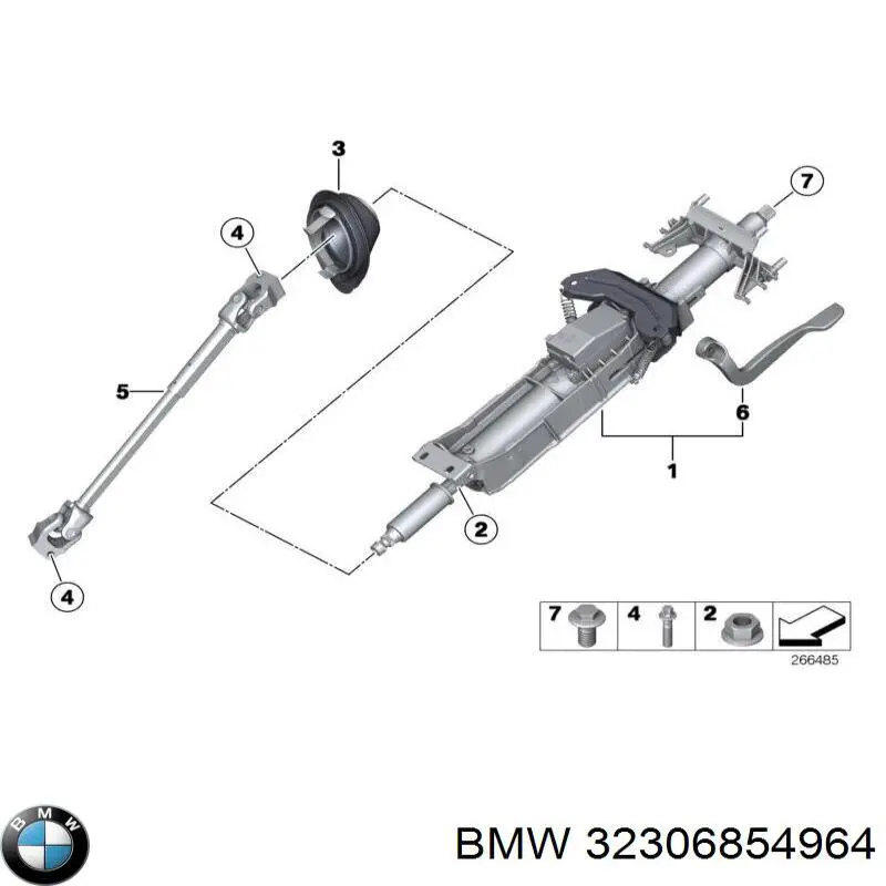 32306854964 BMW Coluna da direção