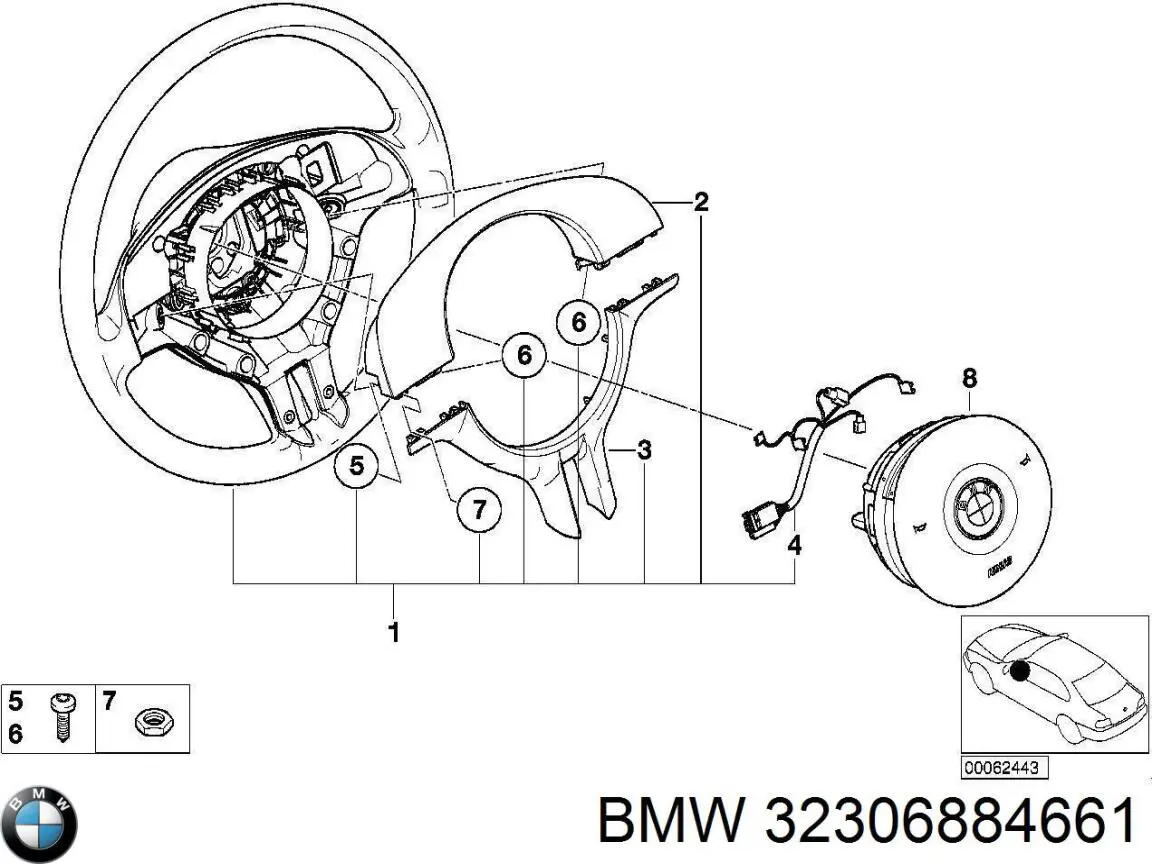 Compre 32306884661 BMW 