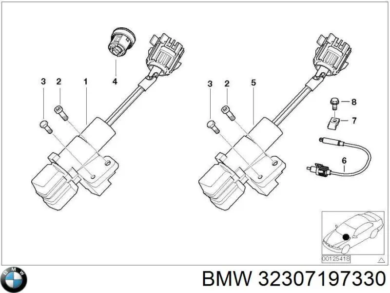 Trinco de fecho de ignição BMW 32307197330 preço, a partir de 90,24 USD