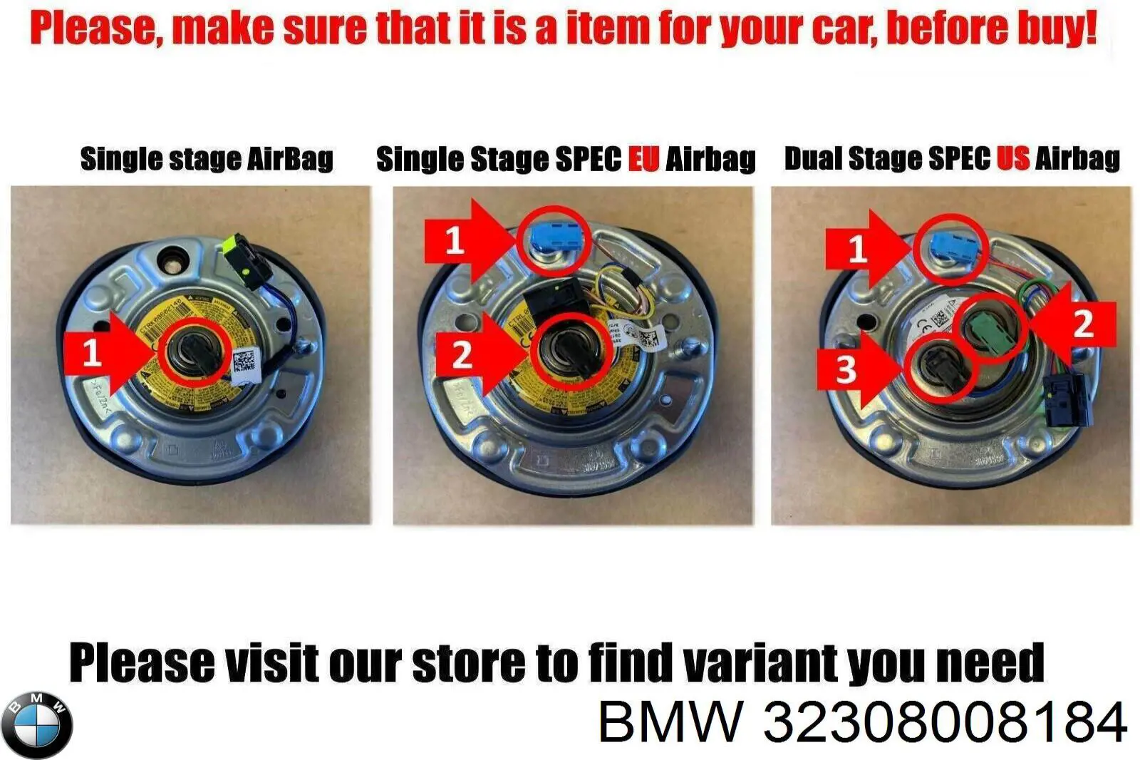 Compre 32308008184 BMW Volante