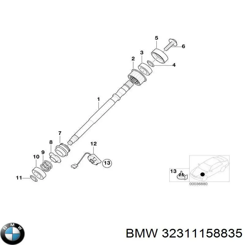 Rolamento superior da coluna de direção BMW 32311158835 preço, a partir de 41,59 USD