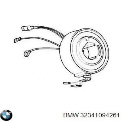 32341094261 BMW Anel AIRBAG de contato, cabo plano do volante