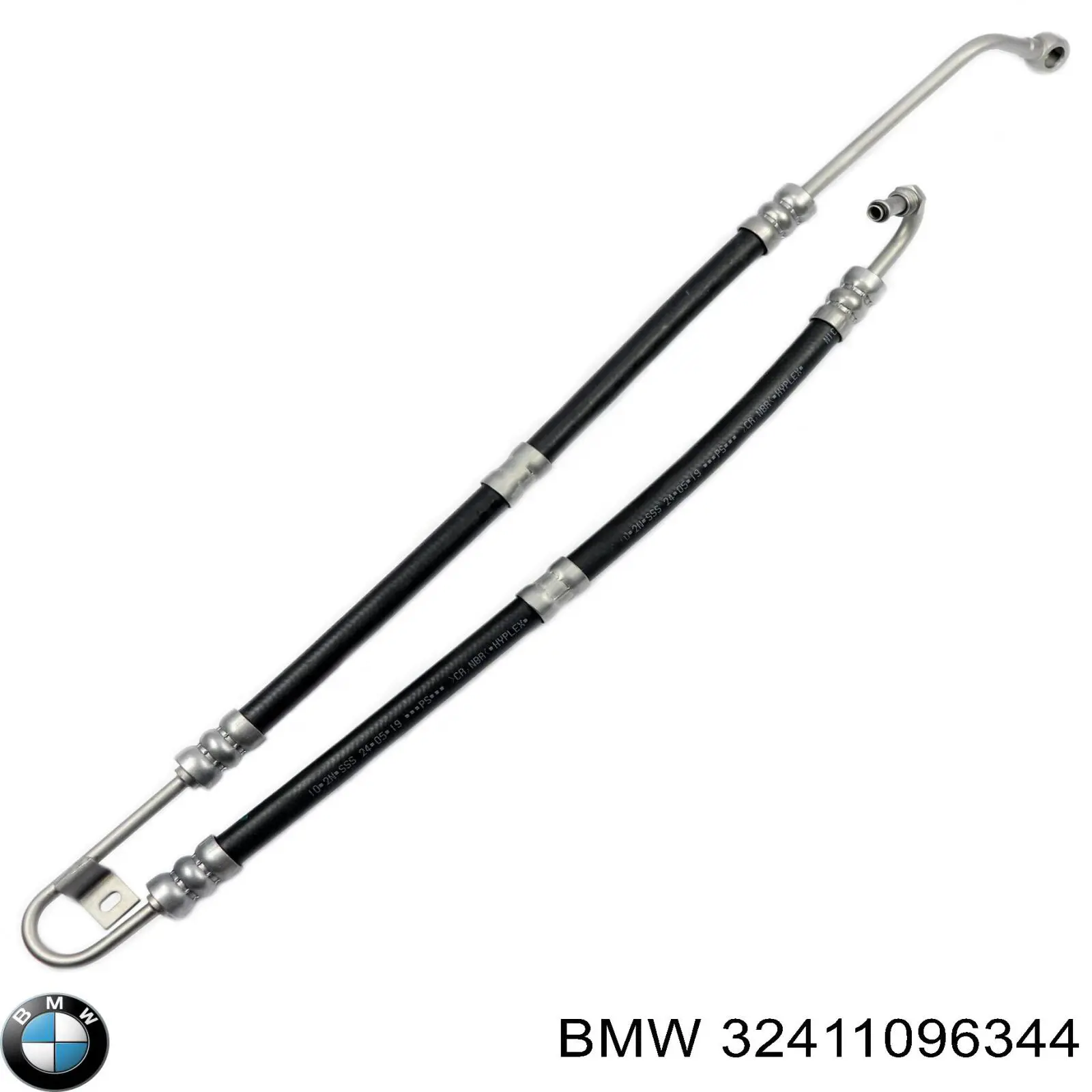 32411096344 BMW Mangueira da Direção hidrâulica assistida de pressão alta desde a bomba até a régua (do mecanismo)