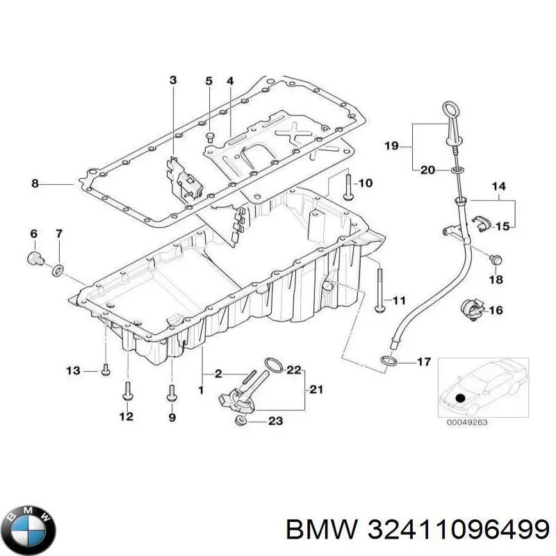 Compre 32411096499 BMW Tampa (tampão) de tanque da Direção hidrâulica assistida