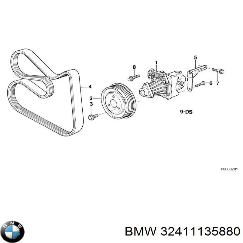 32411135880 BMW Kit de reparação da bomba da Direção hidrâulica assistida