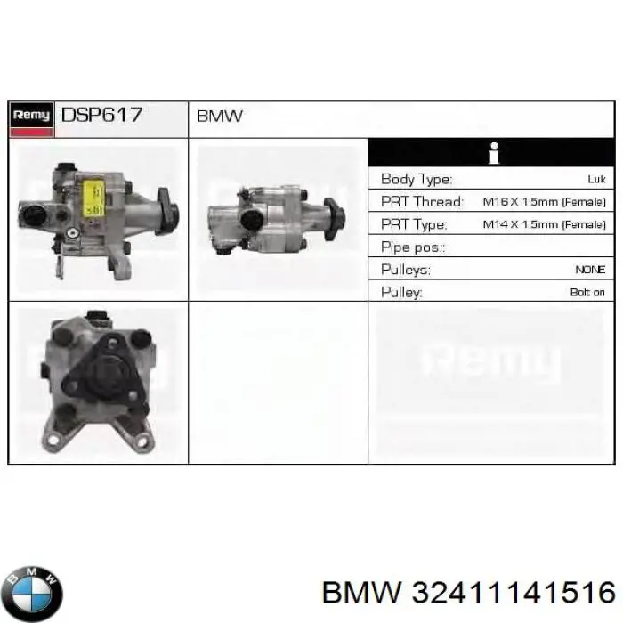 Bomba da Direção hidrâulica assistida BMW 32411141516 preço, a partir de 35,13 USD