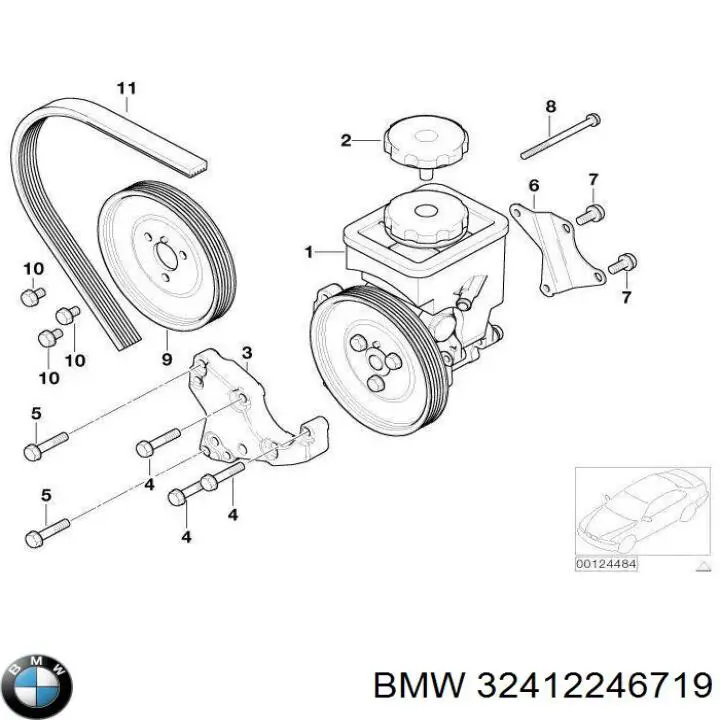 Polia de bomba da Direção hidrâulica assistida BMW 2246719 preço, a partir de 66,52 USD