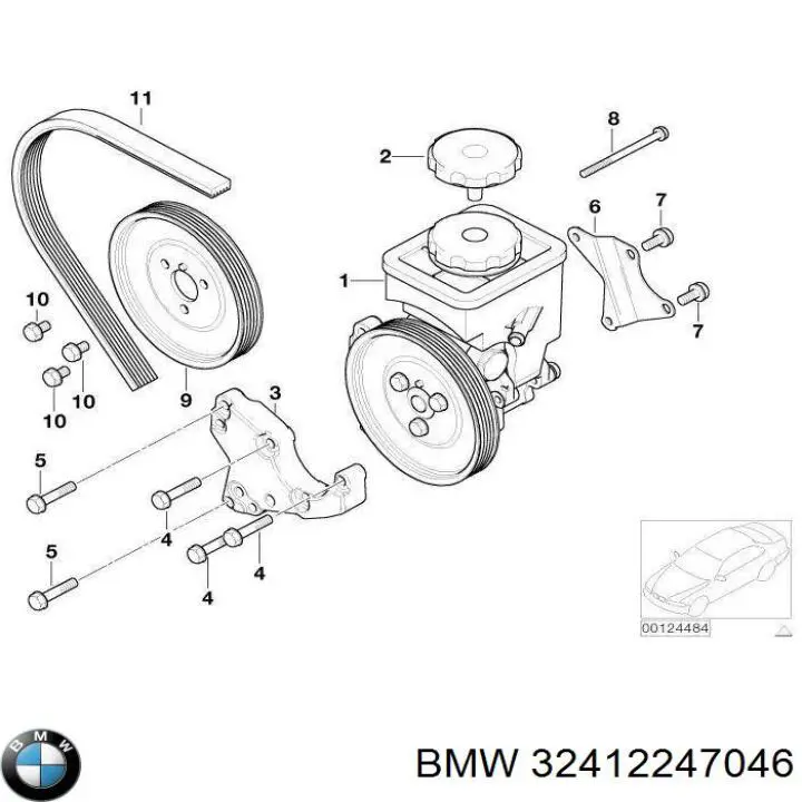 Compre 32412247046 BMW Polia da bomba de água