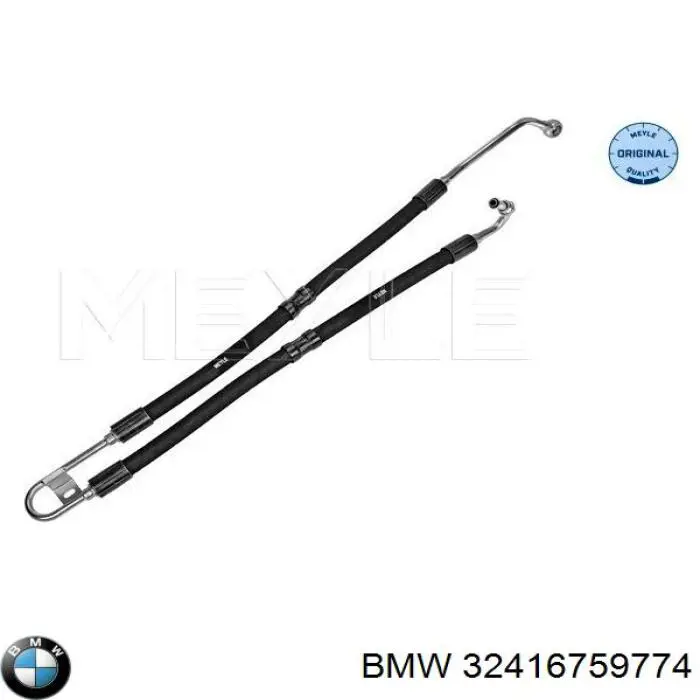 32416759774 BMW Mangueira da Direção hidrâulica assistida de pressão alta desde a bomba até a régua (do mecanismo)
