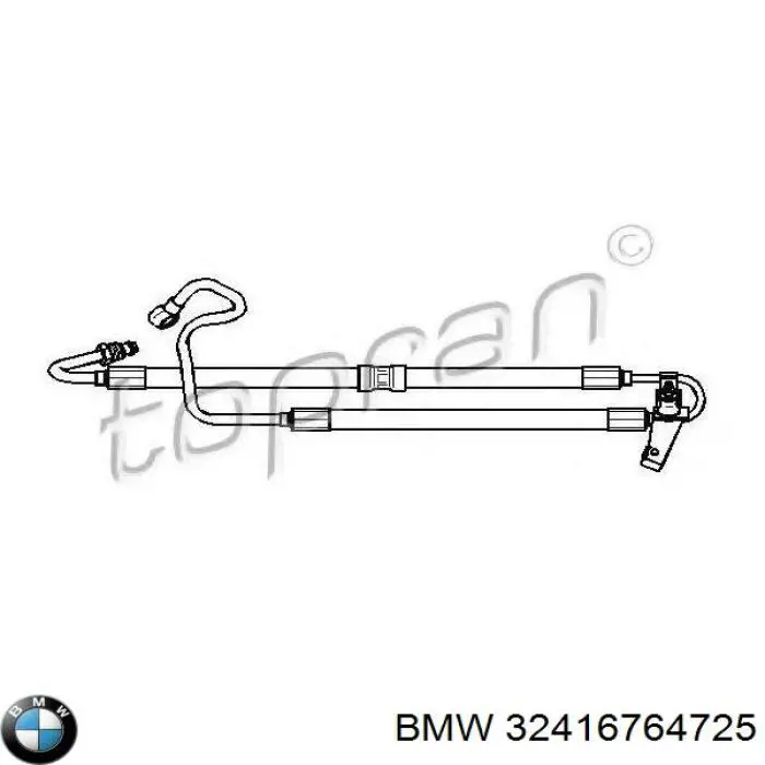 Compre 32416764725 BMW Mangueira da Direção hidrâulica assistida de pressão alta desde a bomba até a régua (do mecanismo)