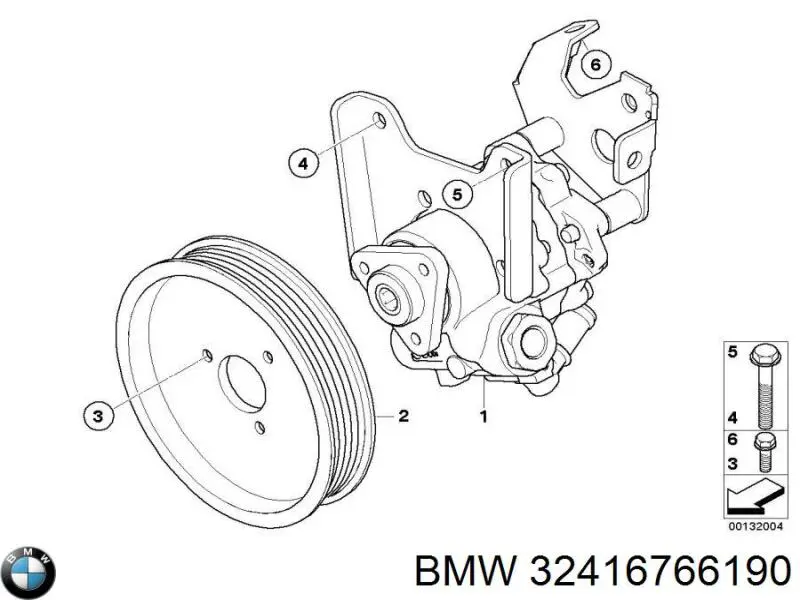 Compre 32416766190 BMW Bomba da Direção hidrâulica assistida