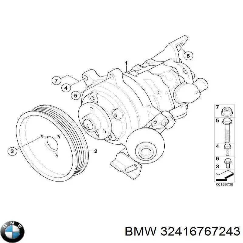 Bomba da Direção hidrâulica assistida BMW 32416767243 preço, a partir de 333,08 USD