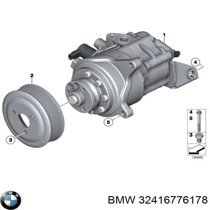 Compre 32416776187 BMW Bomba da Direção hidrâulica assistida