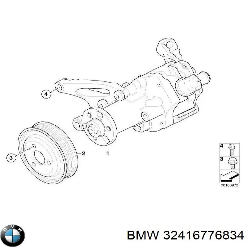 32416776834 BMW Bomba da Direção hidrâulica assistida