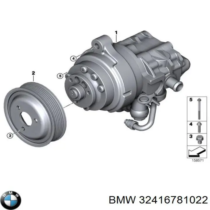 Compre 32416781022 BMW Bomba da Direção hidrâulica assistida