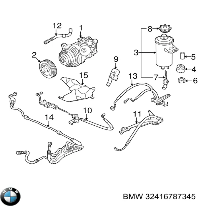 Bomba da Direção hidrâulica assistida BMW 32416787345 preço, a partir de 1141,71 USD