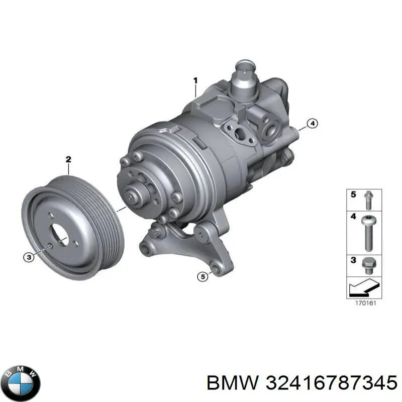 32416787345 BMW Bomba da Direção hidrâulica assistida