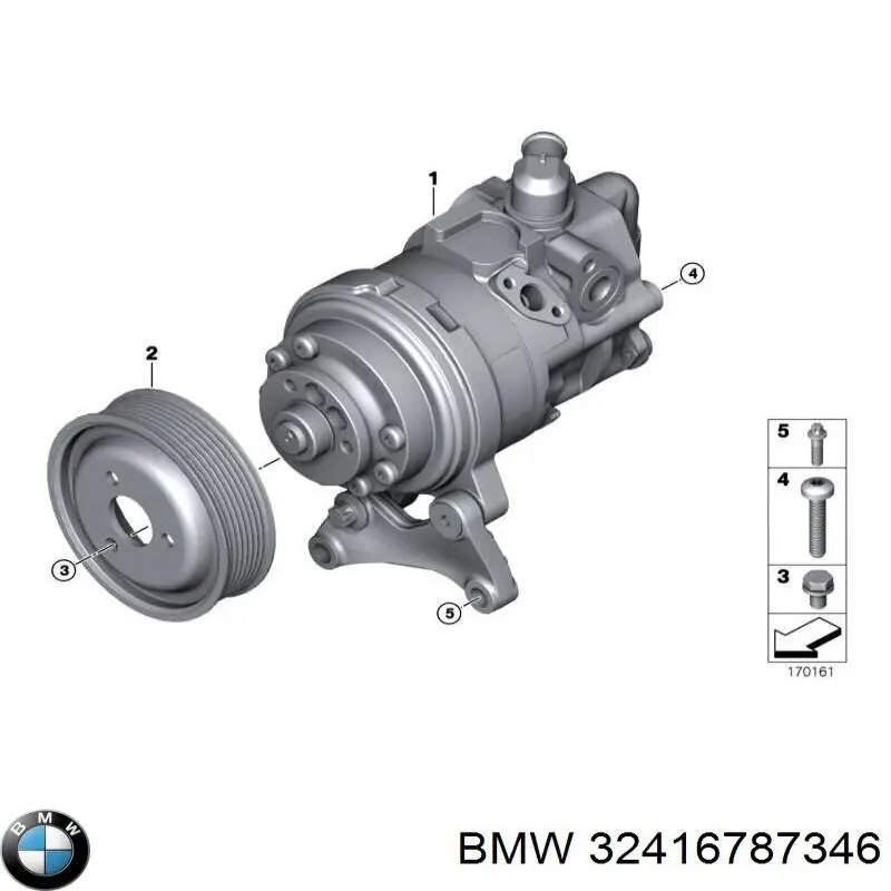 32416787346 BMW Bomba da Direção hidrâulica assistida