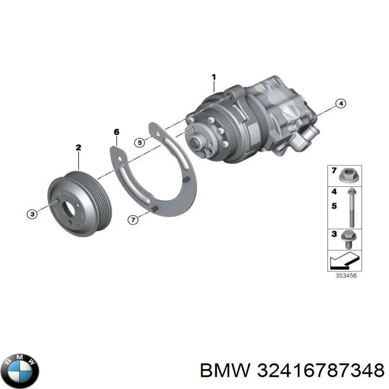 32416787348 BMW Bomba da Direção hidrâulica assistida