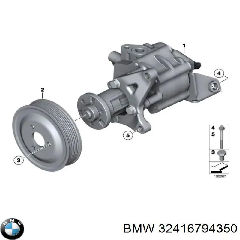 Bomba da Direção hidrâulica assistida BMW 32416794350 preço, a partir de 513,45 USD