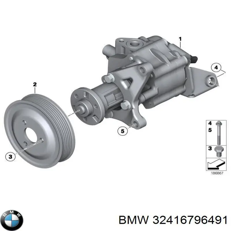Bomba da Direção hidrâulica assistida BMW 32416796491 preço, a partir de 227,21 USD