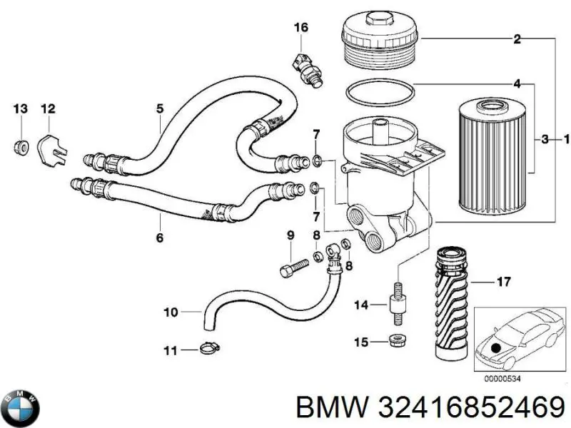 Parafuso de tubo de turbina de fornecimento de óleo BMW 32416852469 preço, a partir de 6,04 USD