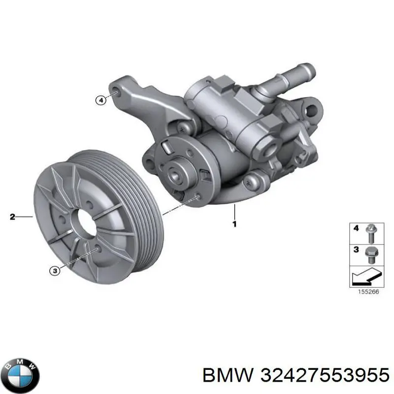 Polia de bomba da Direção hidrâulica assistida BMW 32427553955 preço, a partir de 53,61 USD