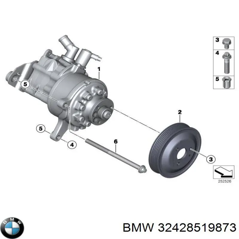 32428519873 BMW Polia da bomba de água