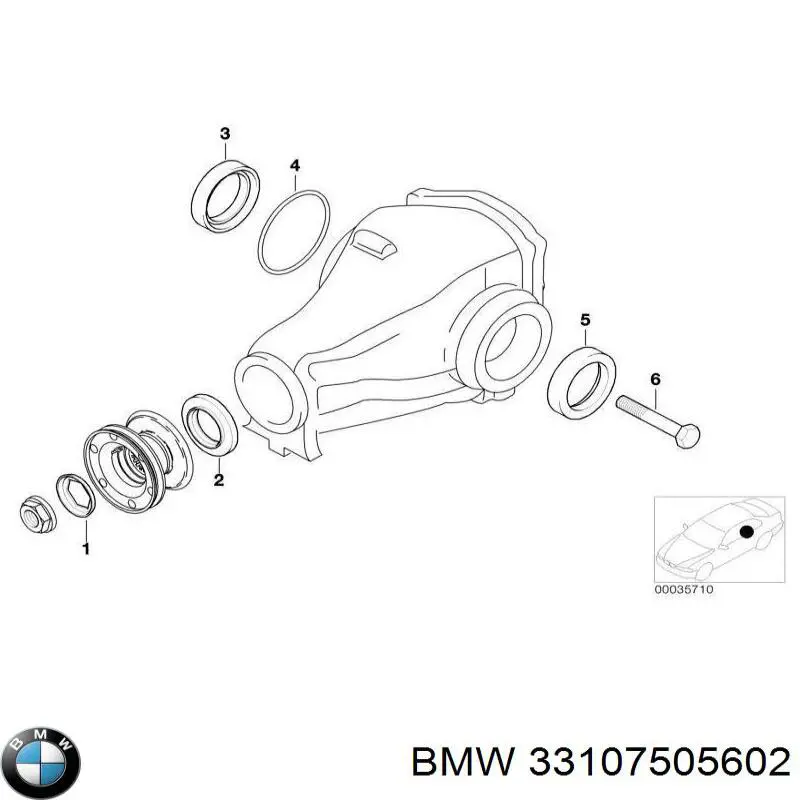 Bucim de redutor do eixo traseiro BMW 33107505602 preço, a partir de 12,83 USD