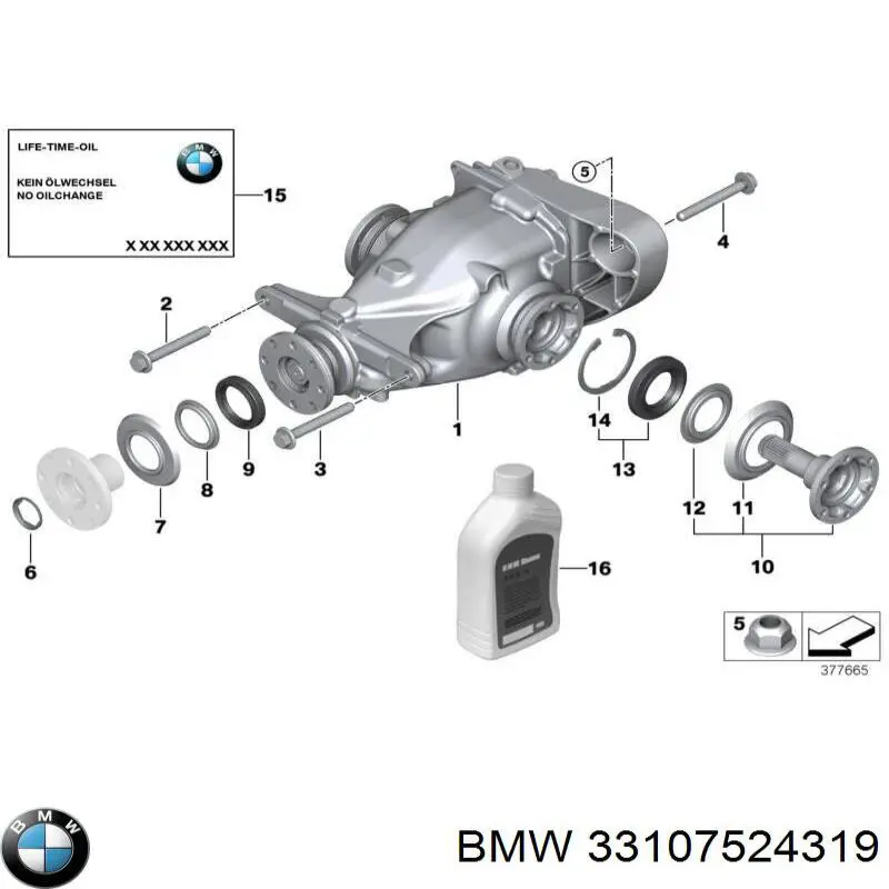 Redutor do eixo traseiro BMW 33107524319 preço, a partir de 3398,77 USD