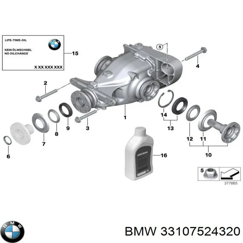 33107524320 BMW Redutor do eixo traseiro