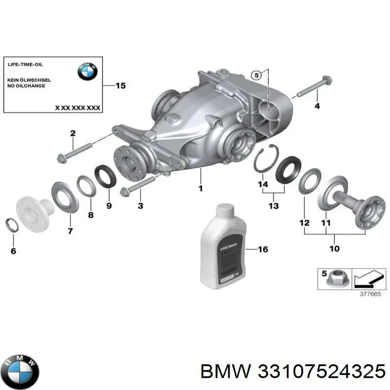 Compre 33107524325 BMW Redutor do eixo traseiro