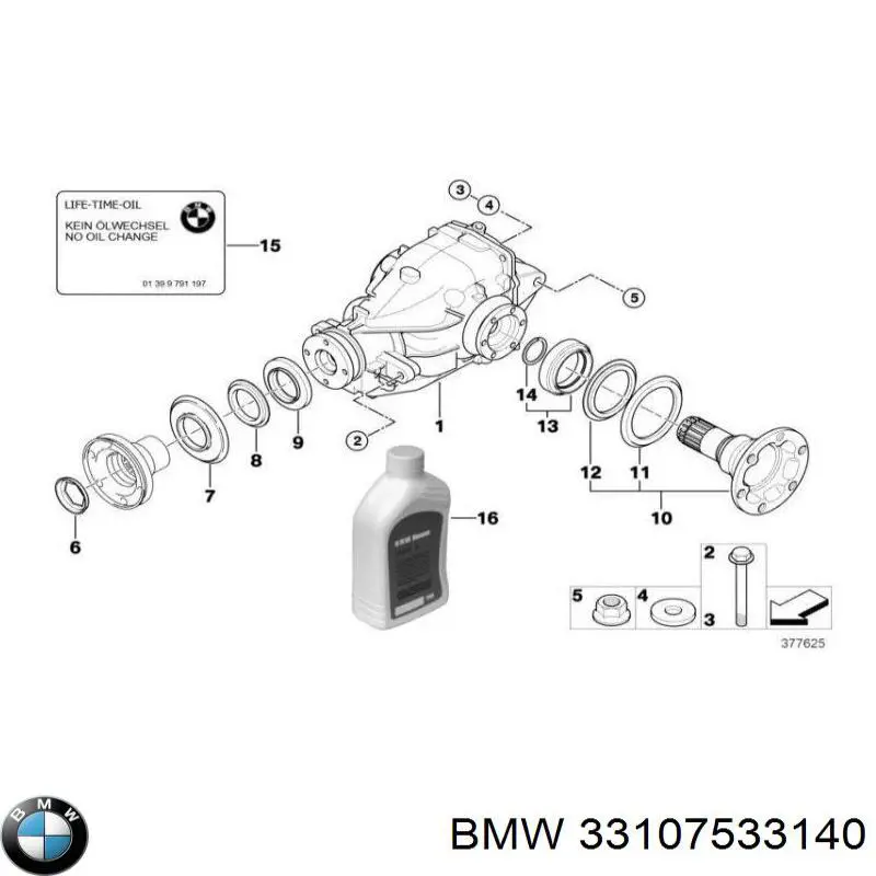 33107533140 BMW Redutor do eixo traseiro
