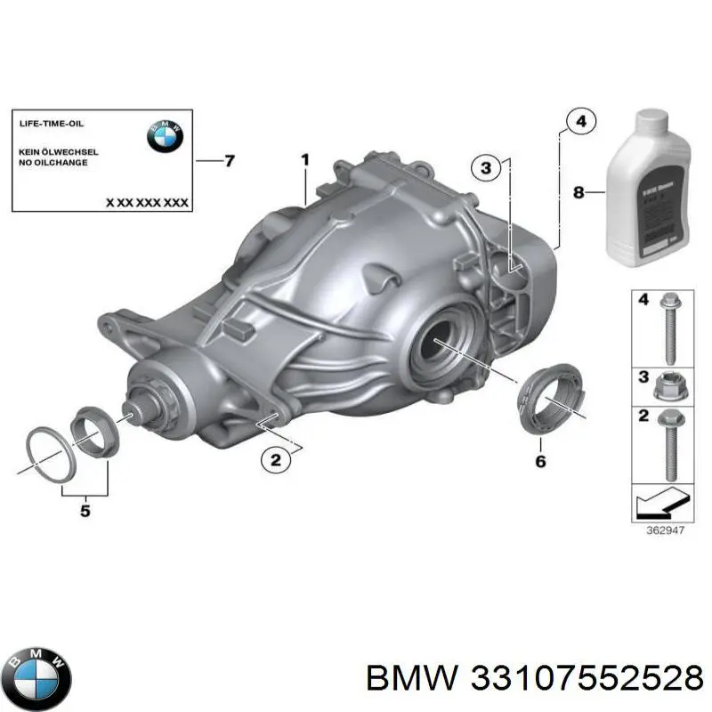 33107552528 BMW Redutor do eixo traseiro