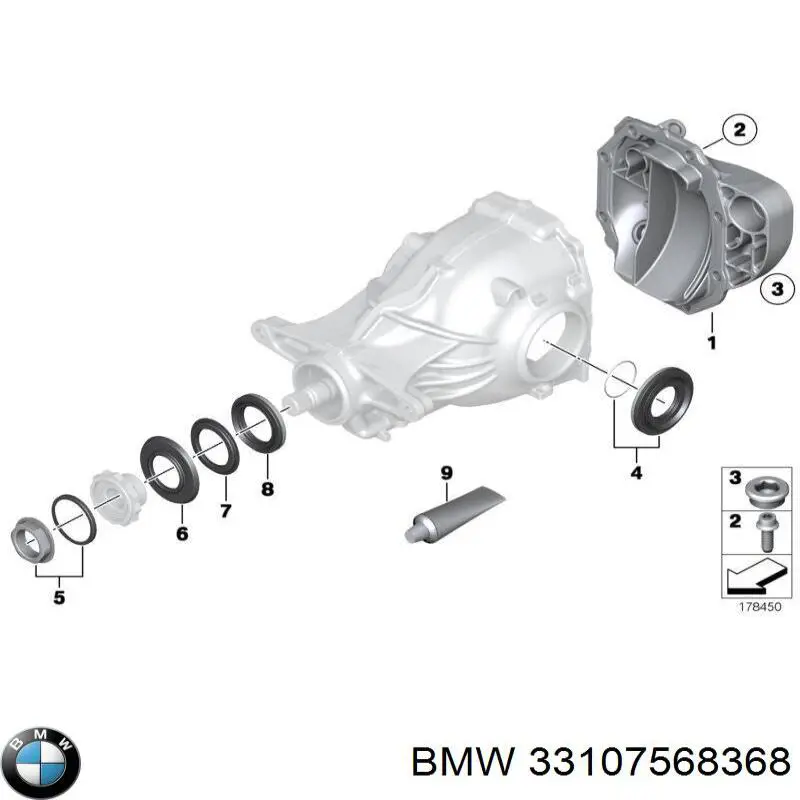 33107568368 BMW Bucim de redutor do eixo traseiro