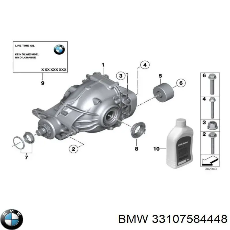 33107584448 BMW Redutor do eixo traseiro