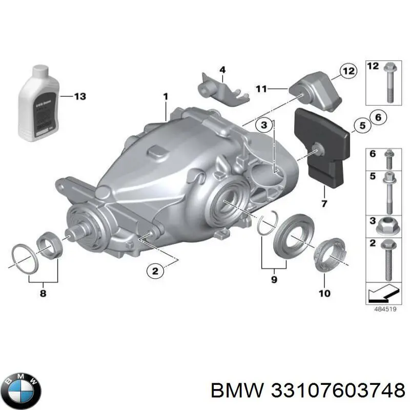 Redutor do eixo traseiro BMW 33107603748 preço, a partir de 963,65 USD