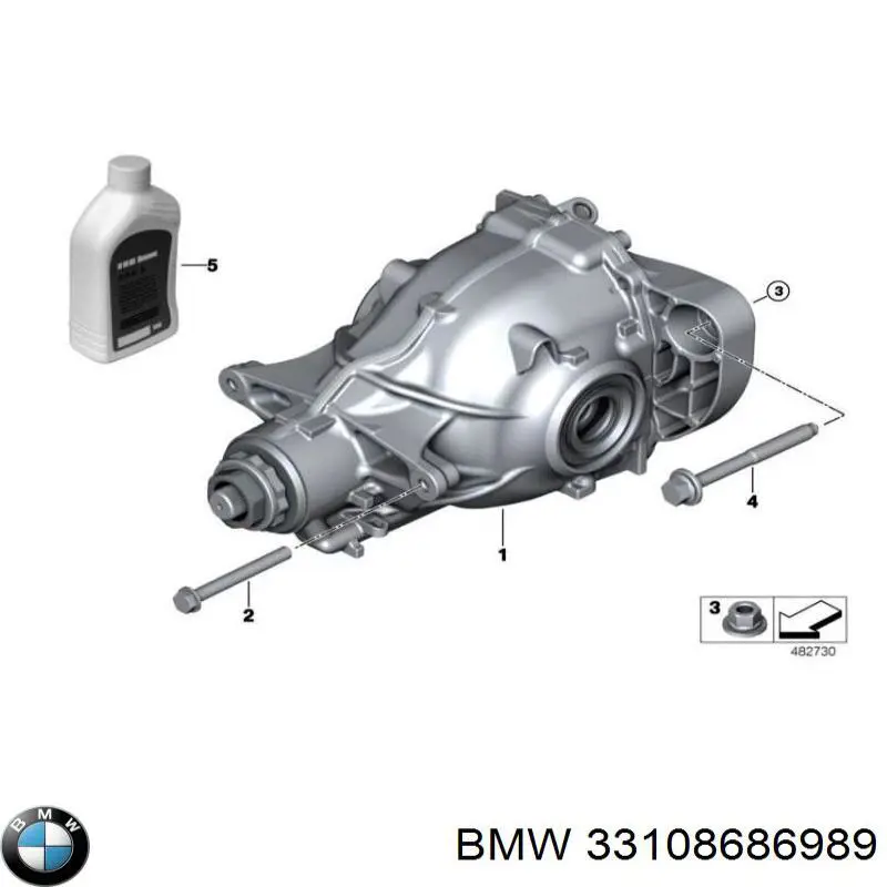 33108686989 BMW Redutor do eixo traseiro