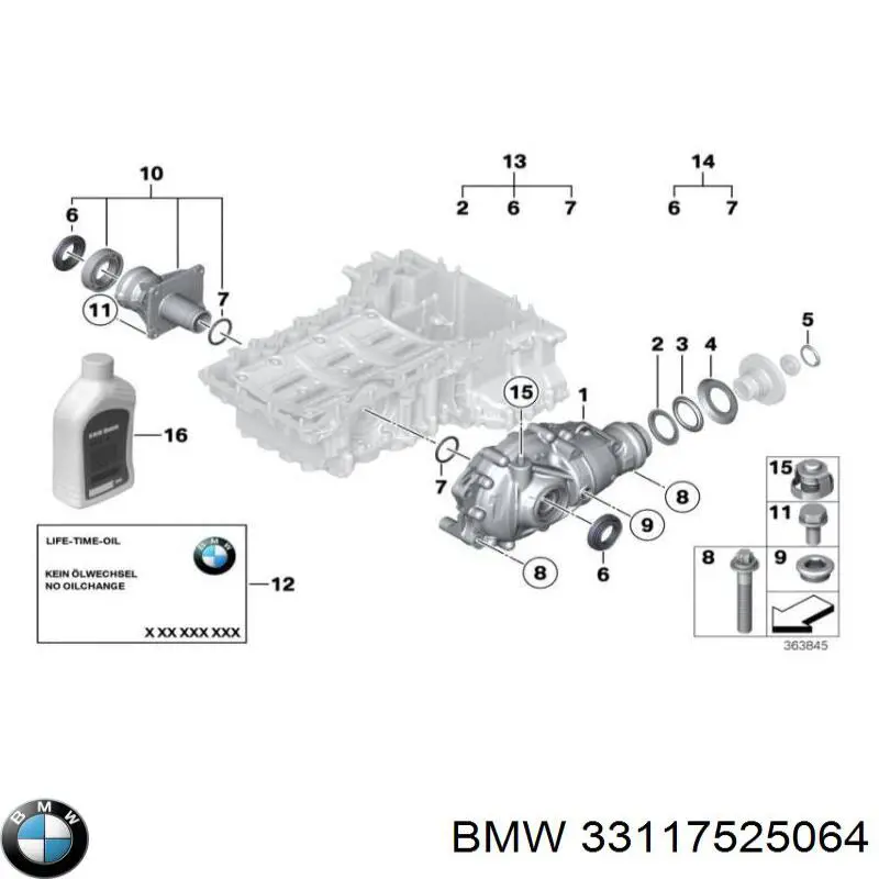 Tampão de enchimento de eixo traseiro/dianteiro BMW 33117525064 preço, a partir de 8,78 USD