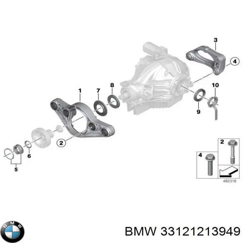 Bucim da haste de redutor do eixo traseiro BMW 33121213949 preço, a partir de 50,10 USD