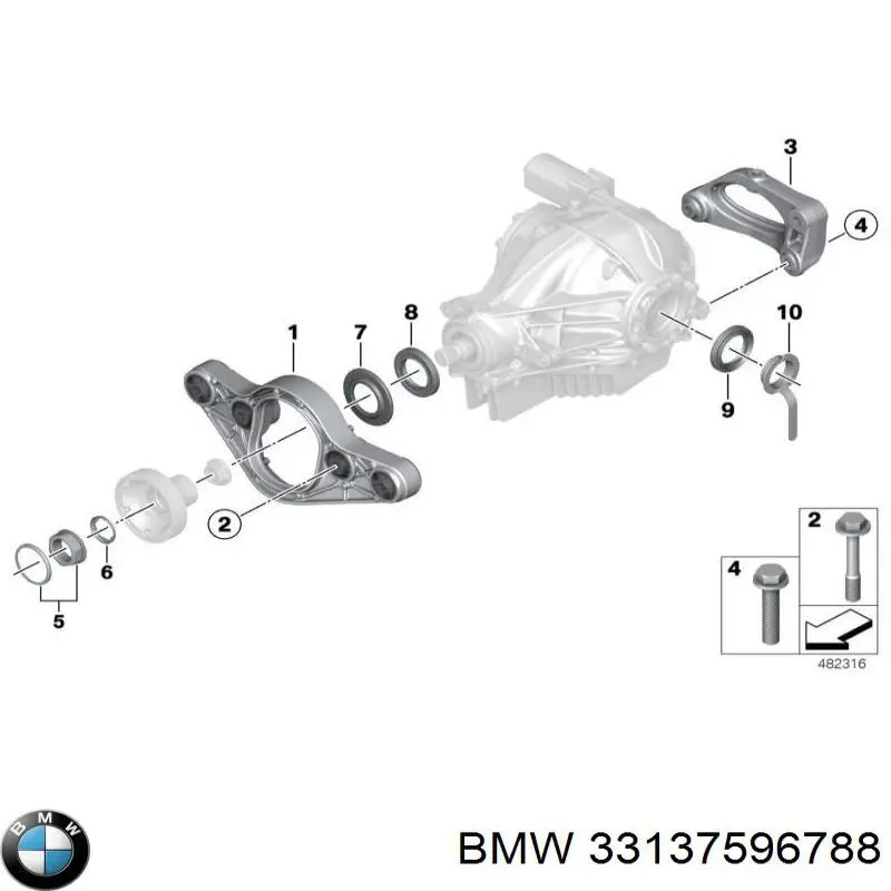Bucim de redutor do eixo traseiro BMW 33137596788 preço, a partir de 13,28 USD