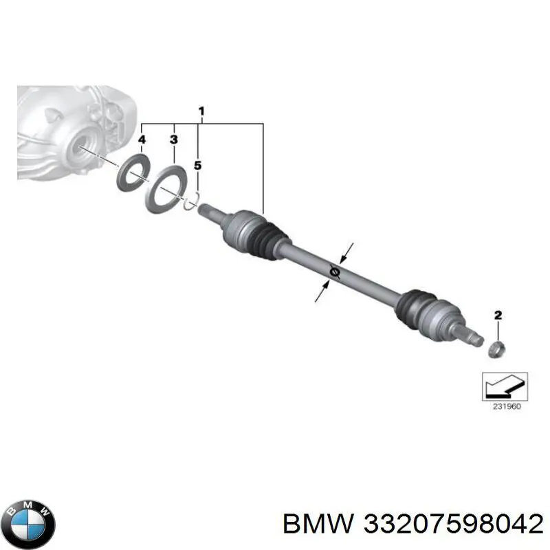 Semieixo traseiro direito BMW 7598042 preço, a partir de 192,72 USD