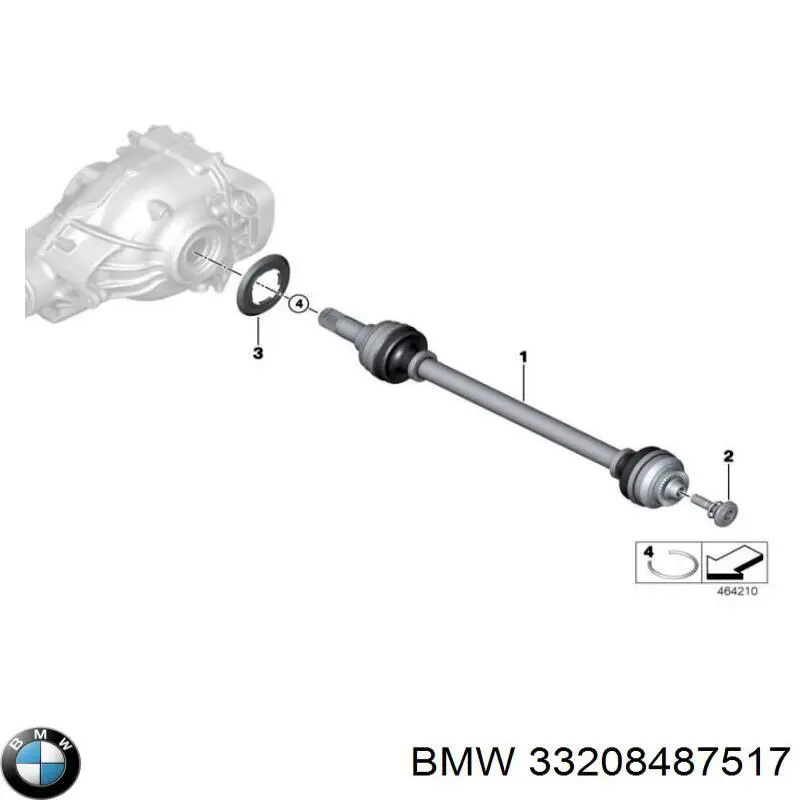 33208487517 BMW Semieixo traseiro esquerdo