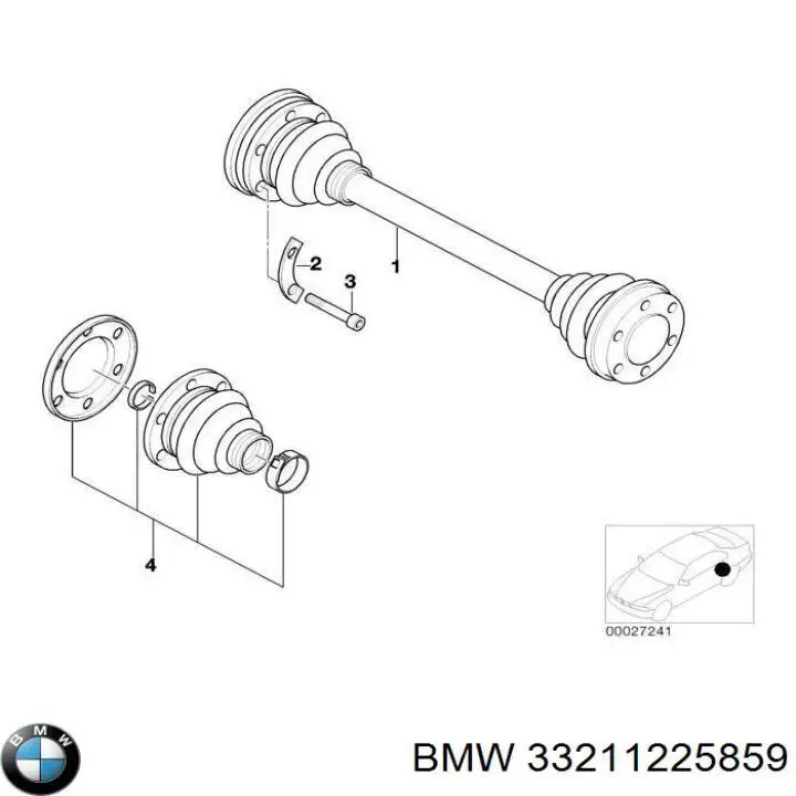 Semieixo traseiro BMW 7  E32