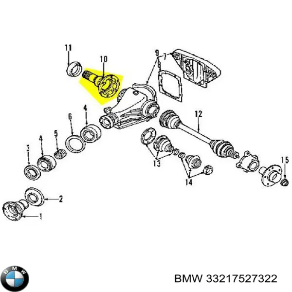 Compre 33217527322 BMW Semieixo traseiro