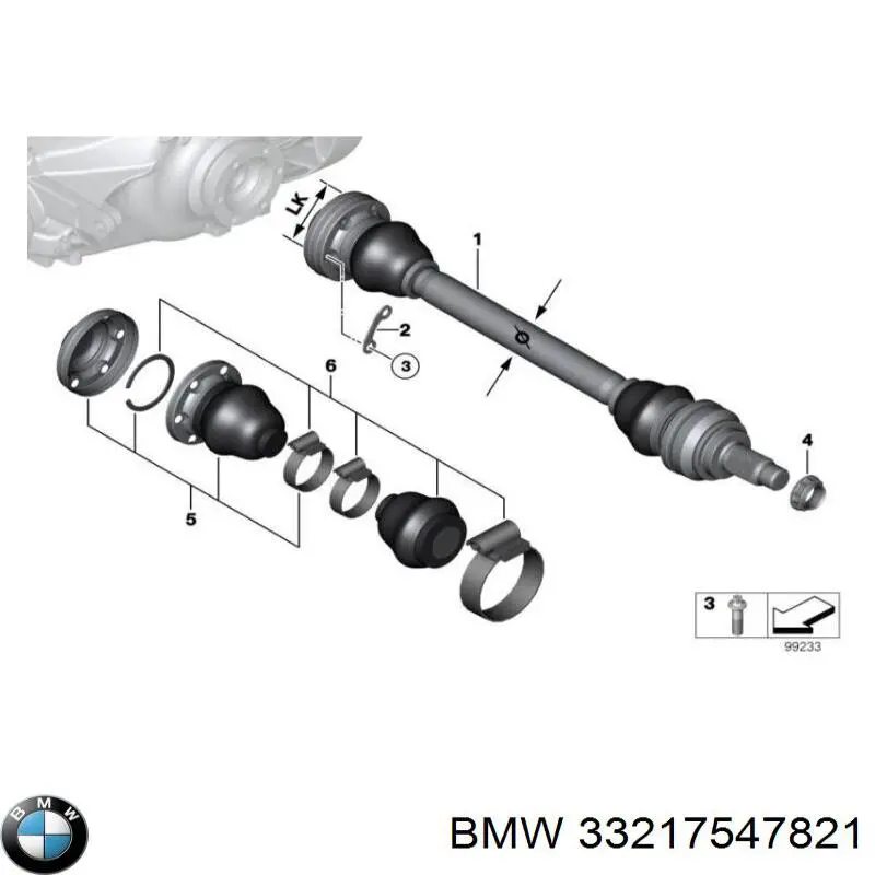 Compre 33217547821 BMW Semieixo traseiro