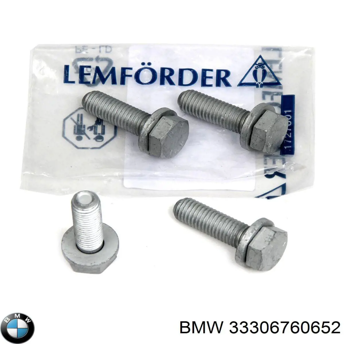 33306760652 BMW Parafuso de fixação de braço oscilante dianteiro, kit