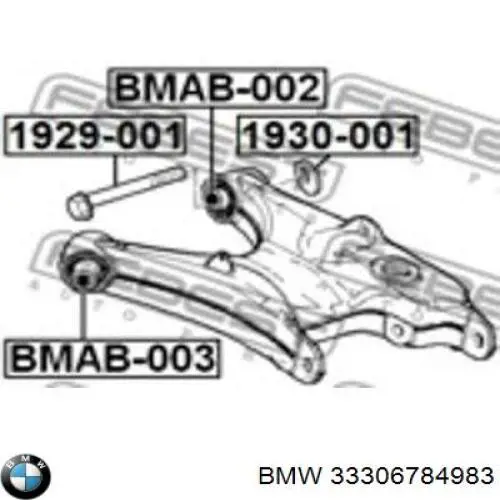 Parafuso de fixação do braço oscilante inferior traseiro, interno BMW 33306784983 preço, a partir de 16,14 USD
