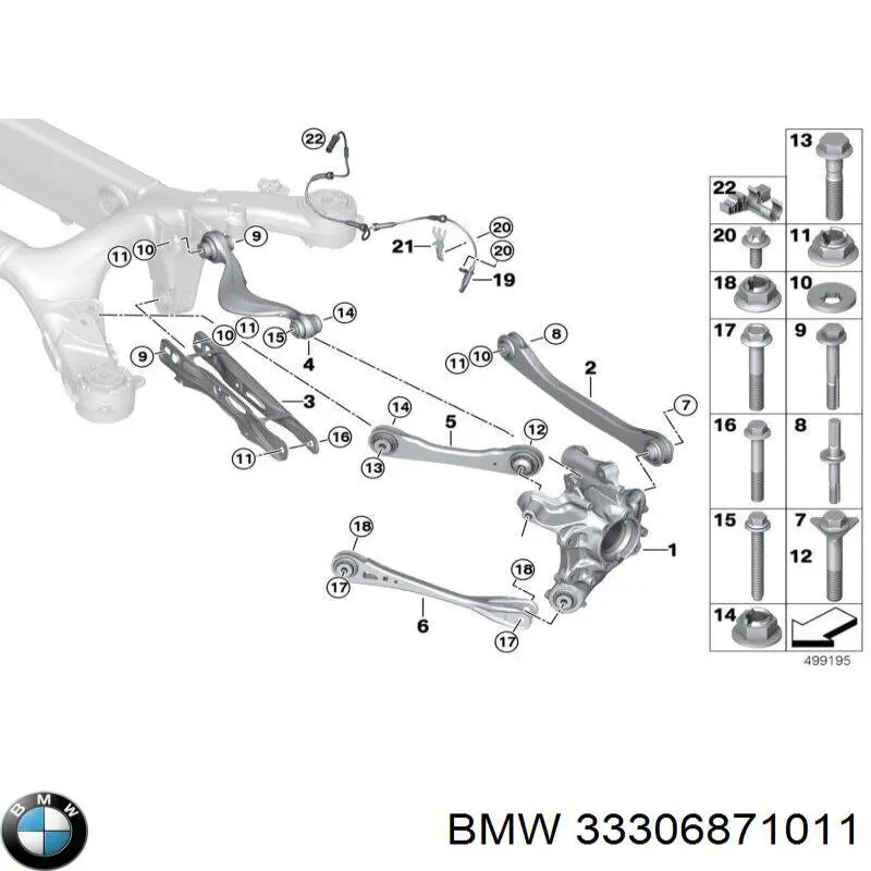 Braço oscilante superior esquerdo de suspensão traseira BMW 33306871011 preço, a partir de 112,07 USD