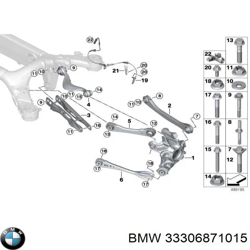Braço oscilante transversal esquerdo de suspensão traseira BMW 33306871015 preço, a partir de 59,55 USD